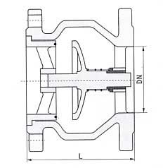 H41X节能消声止回阀结构图